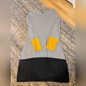 Colorful Long Sleeve Sweater Dress